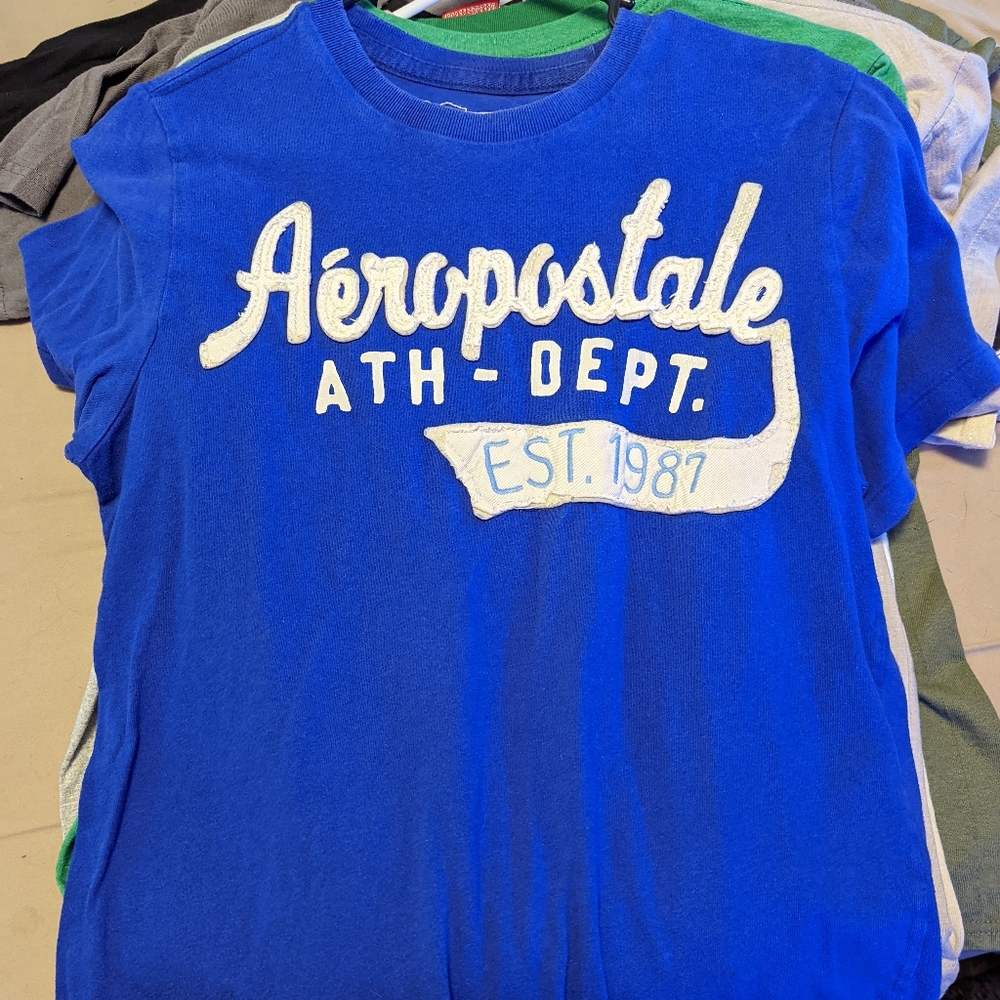 Blue embroidered Aeropostale shirt